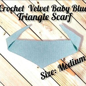 Crochet HANDMADE Velvet Triangle Scarf